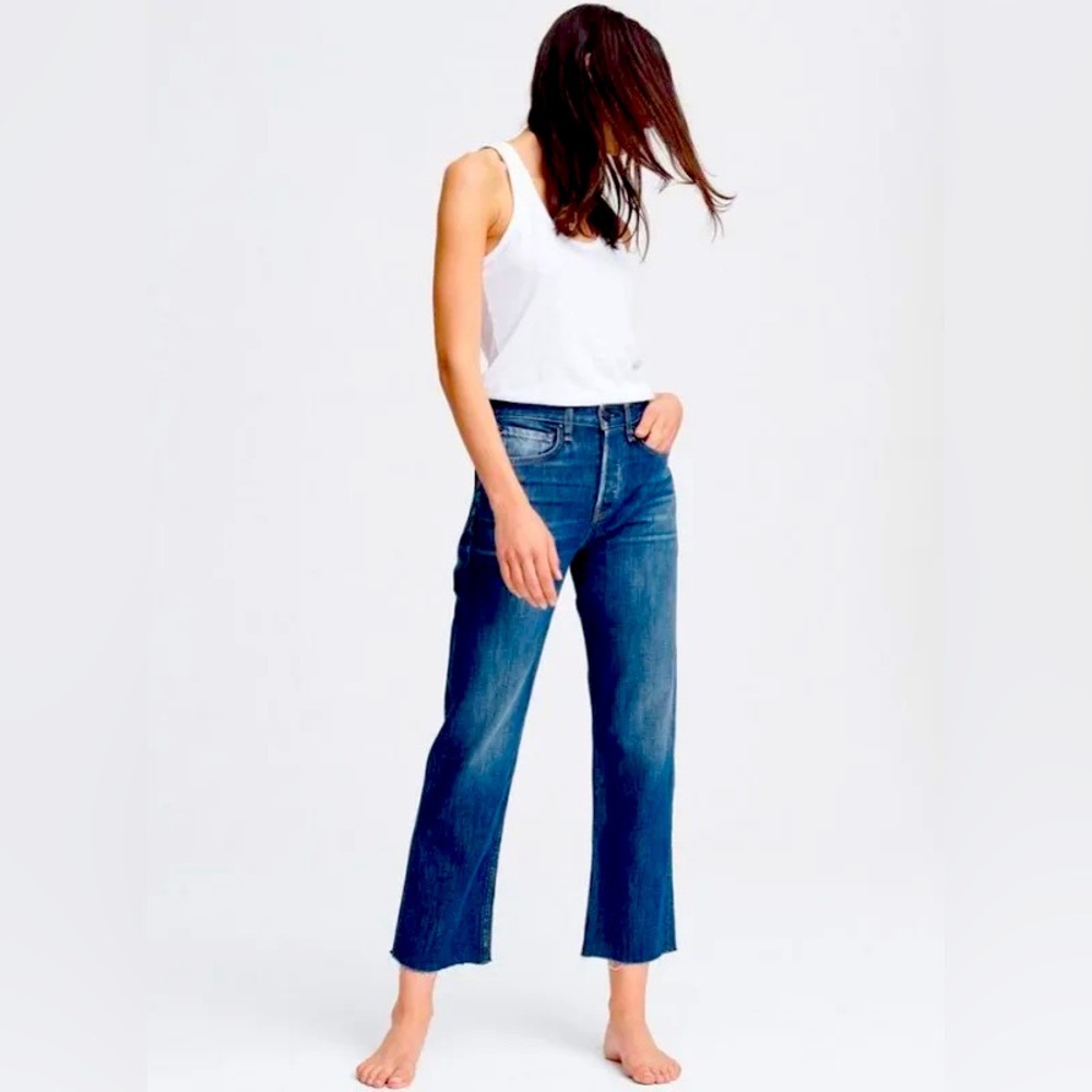 Rag & Bone - Maya High-Rise Ankle Straight Raw Hem Button Fly Jeans 👖 Size 27
